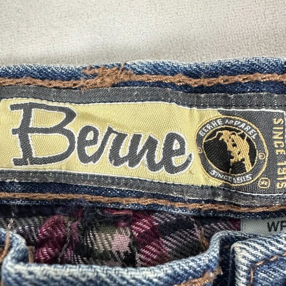 Berne Womens Flannel-Lined Denim Jeans Size 10 100% Cotton Blue - Picture 3 of 7